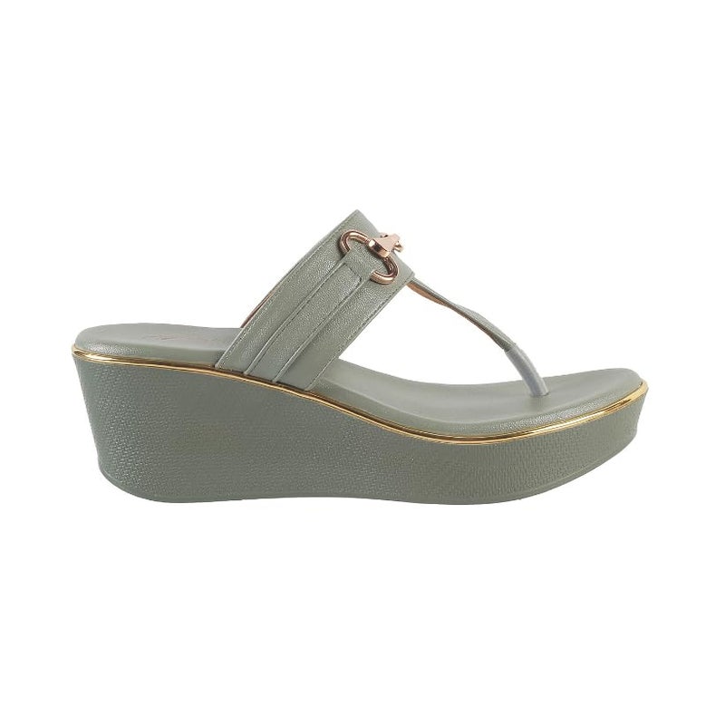 Metro Women Green Fashion Wegde Sandal UK/7 EU/40 (34-138) - Image 3