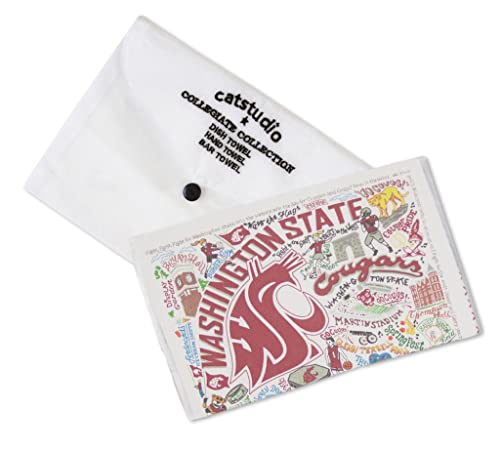 Catstudio Dish Towel, Washington State University Cougars Hand Towel - Collegiate Kitchen Towels for Washington State Fans for Graduation, Game Day, Students & Alums - Image 2
