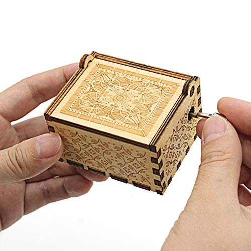 byykit Can't Help Falling in Love Wood Music Box, Antique Engraved Musical Boxes Case for Love One Wooden Music Box - Gifts for Lover, Boyfriend, Girlfriend, Husband, Wife (WOOD) - Image 5
