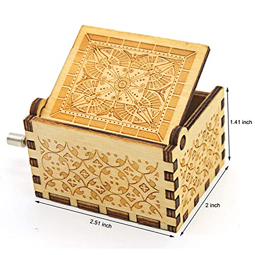byykit Can't Help Falling in Love Wood Music Box, Antique Engraved Musical Boxes Case for Love One Wooden Music Box - Gifts for Lover, Boyfriend, Girlfriend, Husband, Wife (WOOD) - Image 4