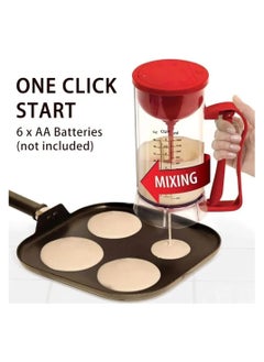 Generic Pancake Maker, Cake Batter Dispenser and Mixing System, Cordless Battery Operated Electric Mixer Dispenser, Pancake, Cake and Waffle Batter Maker  - Image 4