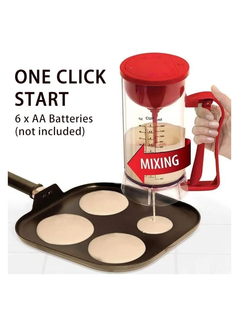 Pancake Maker, Cake Batter Dispenser and Mixing System, Cordless Battery Operated Electric Mixer Dispenser, Pancake, Cake and Waffle Batter Maker - Image 1