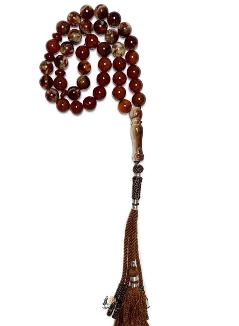Miracle Empire 33 Islamic Prayer Beads Carnelian Combination  - Image 1