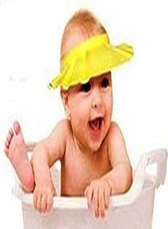 Skill Panda Soft Adjustable Baby Shampoo Bath Shower Cap, Yellow