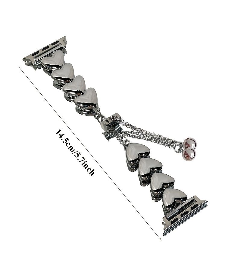 Women Star Color Bracelet Strap For Apple Watch 38 40 41mm Metal Heart Buckle Stylish Easy Fit Compatible With Iwatch SE Series 1 2 And Ultra - Image 2