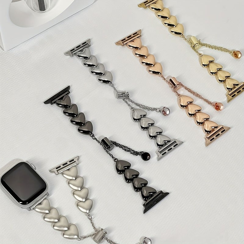 Women Star Color Bracelet Strap For Apple Watch 38 40 41mm Metal Heart Buckle Stylish Easy Fit Compatible With Iwatch SE Series 1 2 And Ultra - Image 1