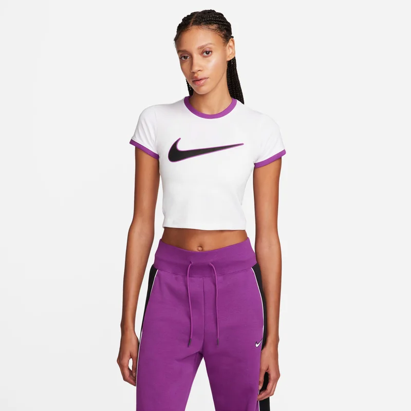 Nike White Women's Sportswear Essential Crop Top for Women | Best Price UAE