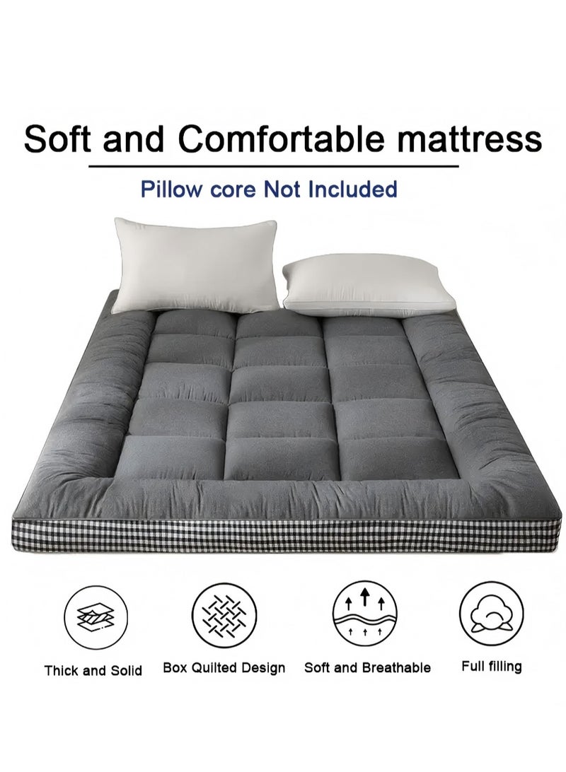 Floor Mattress Futon, Roll-Up Portable Mattress, Camping Mattress, GuestRoom Mattress, Tatami Sleeping mat，Comfortable for Autumn And Winter，Suitable for Bedroom,Apartment, Dorm - Multiple Colors - Image 2