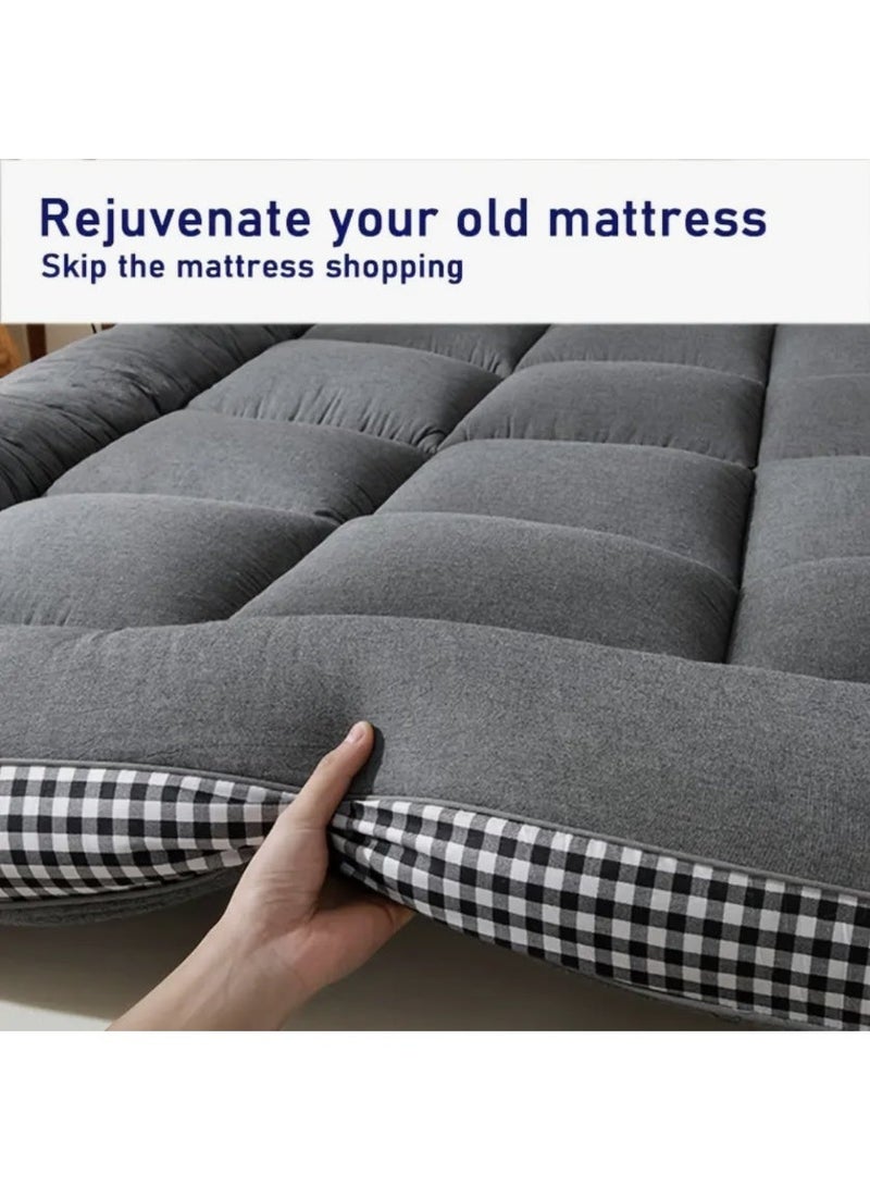 Floor Mattress Futon, Roll-Up Portable Mattress, Camping Mattress, GuestRoom Mattress, Tatami Sleeping mat，Comfortable for Autumn And Winter，Suitable for Bedroom,Apartment, Dorm - Multiple Colors - Image 4