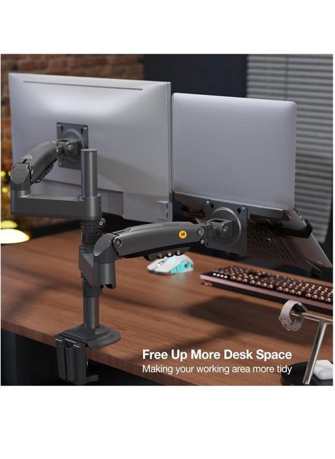 NB H180Full Motion Monitor Stand + NB FP Dual Laptop Mount 17"-27"
