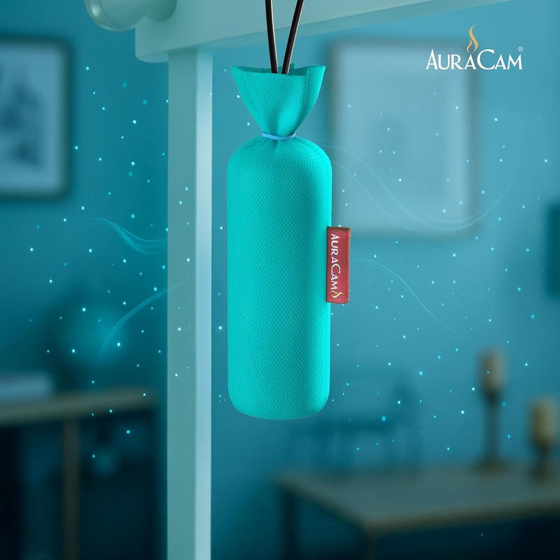AuraCam أورا كام مخروط الكافور القياسي الذهبي (أصلي) - مجموعة من 2 - معطر هواء للغرفة، السيارة، الحمام، المكتب والمرحاض | مخروط يدوم طويلاً للمنزل - Image 3