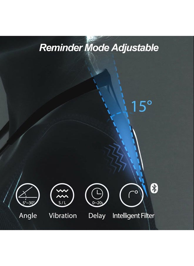 HiPee P1 Smart Posture Trainer & Corrector, Control with App, Check Posture in Real Time, Strapless, Boost Health & Temperament (Black)  - Image 4