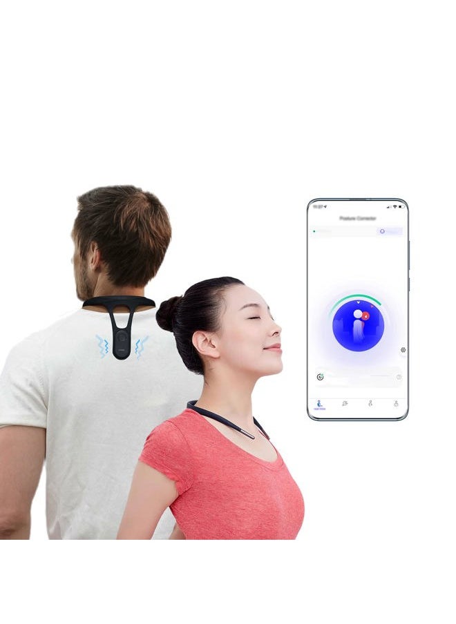 HiPee P1 Smart Posture Trainer & Corrector, Control with App, Check Posture in Real Time, Strapless, Boost Health & Temperament (Black)  - Image 1