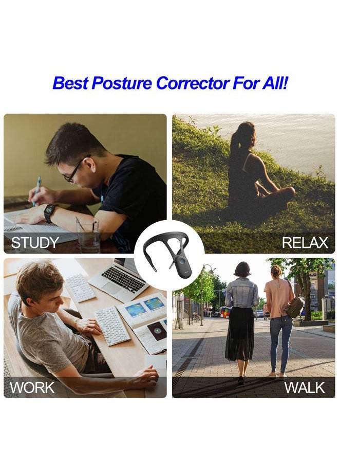 HiPee P1 Smart Posture Trainer & Corrector, Control with App, Check Posture in Real Time, Strapless, Boost Health & Temperament (Black)  - Image 2