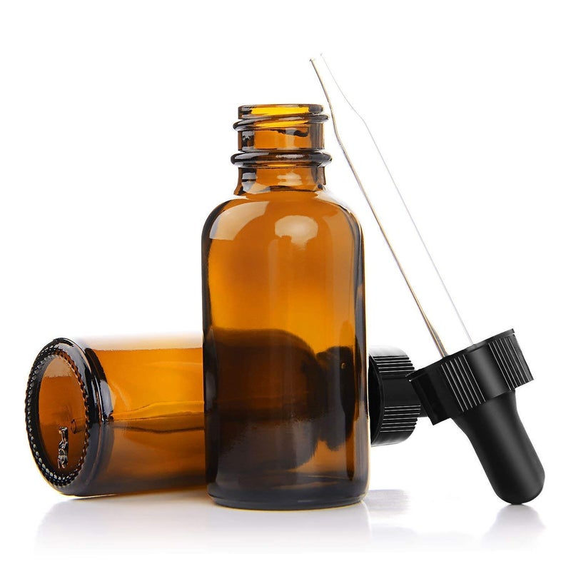 Yesker Amber Glass Bottles for Essential Oils with Glass Eye Dropper 30 ml (1oz) for Essential Oils, Chemistry Lab Chemicals, Colognes & Perfumes- Pack of 6 - Image 4