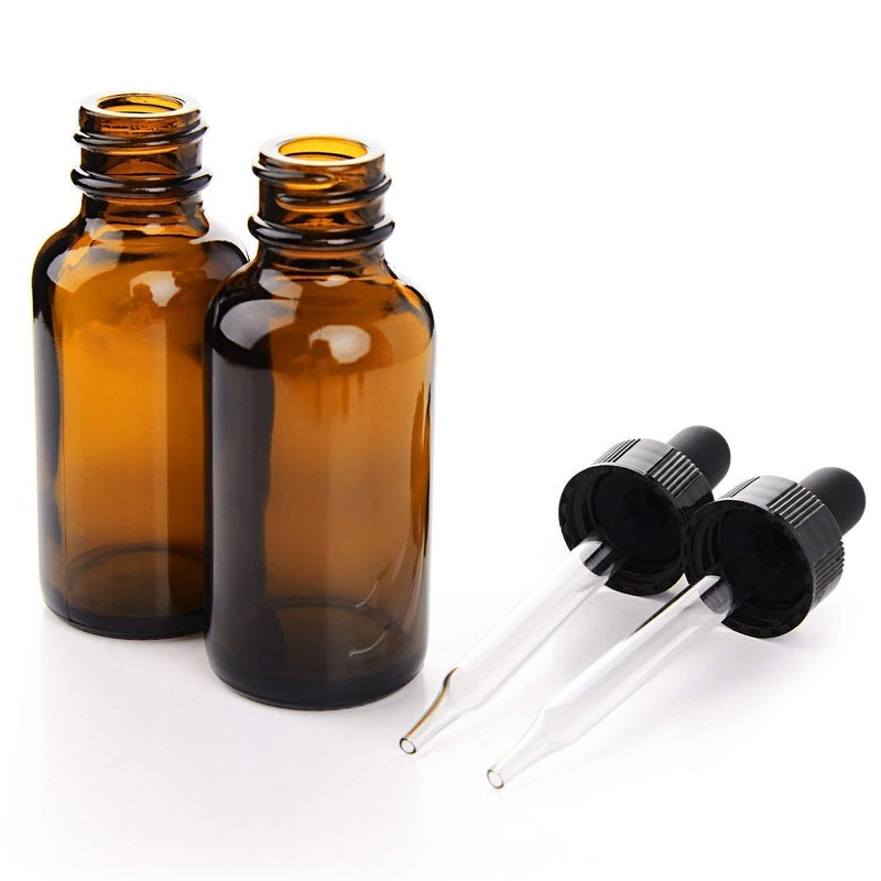 Yesker Amber Glass Bottles for Essential Oils with Glass Eye Dropper 30 ml (1oz) for Essential Oils, Chemistry Lab Chemicals, Colognes & Perfumes- Pack of 6 - Image 5