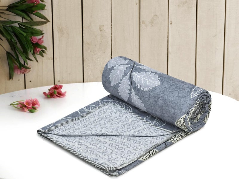 RUSTIC LINEN Super Soft Microfiber Cotton Printed Lightweight Single Dohar | Reversible Microfiber Cotton Dohar 57x87(Inches), 144TC Cotton Single Dohar,Dohar for Single Bed (Blue, Single) - Image 1