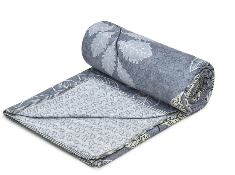 RUSTIC LINEN Super Soft Microfiber Cotton Printed Lightweight Single Dohar | Reversible Microfiber Cotton Dohar 57x87(Inches), 144TC Cotton Single Dohar,Dohar for Single Bed (Blue, Single) - Image 2
