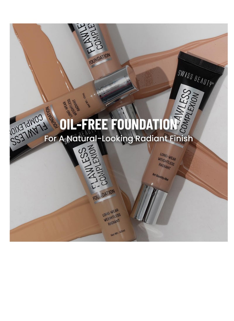 Swiss Beauty - SWISS BEAUTY Pearl Illuminator Light Coverage Natural Foundation Cream For All Skin Types Face Makeup  Shade  Beige Natural 35Gm Pack Of 1 - Image 1