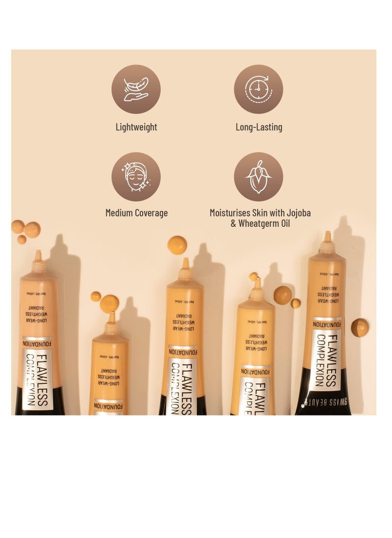 Swiss Beauty - SWISS BEAUTY Pearl Illuminator Light Coverage Natural Foundation Cream For All Skin Types Face Makeup  Shade  Beige Natural 35Gm Pack Of 1 - Image 1