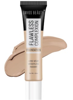 SWISS BEAUTY Pearl Illuminator Light Coverage Natural Foundation Cream For All Skin Types Face Makeup  Shade  Beige Natural 35Gm Pack Of 1
