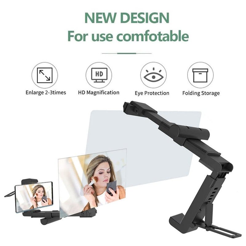 Tech King 15 Years Warranty Foldable HD Mobile Screen Magnifier – 3D Phone Screen Enlarger with Stand, Eye Protection & Anti-Radiation, Universal Fit for All Smartphones - Image 5