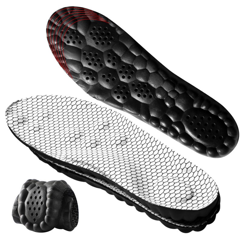 Lennoos 4D Cloud-Soft Comfort Soles for Men - Memory Foam Steppers Insoles with Fresh-Tech Fabric - Arch Support Trim to Fit Insoles for Enhanced Foot Comfort and Fatigue Relief (US M 7.5-10.5) - Image 1