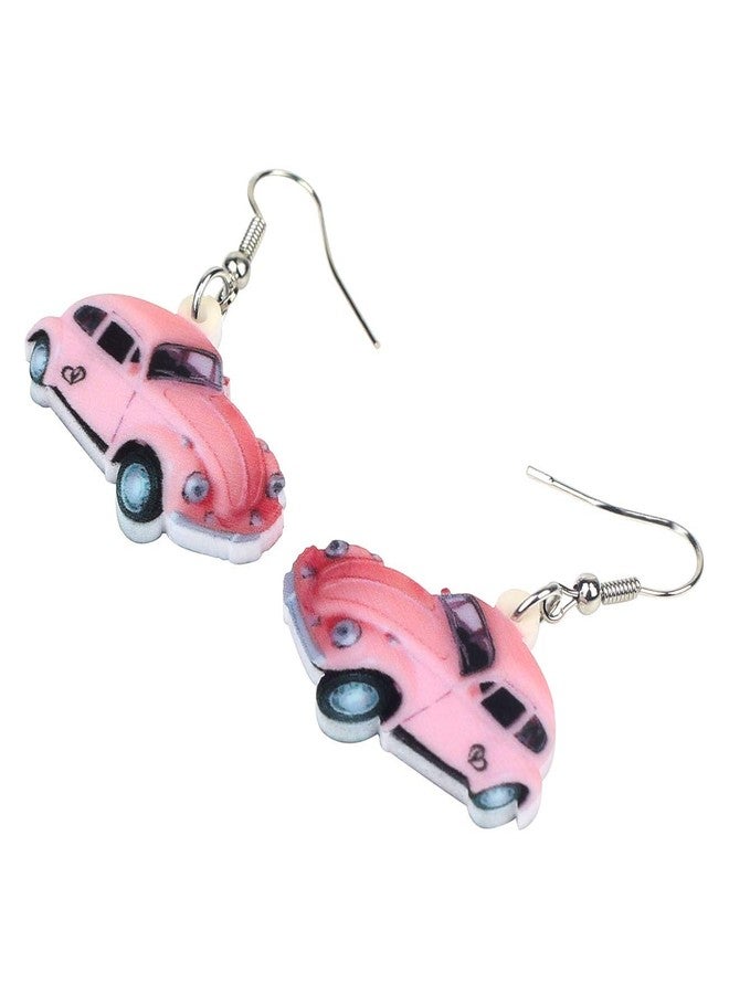 NEWEI Acrylic Novelty Classical Beetle Car Earrings Dangle Drop For Women Fashion Auto Ornamets Jewelry Charm Gift - Image 3