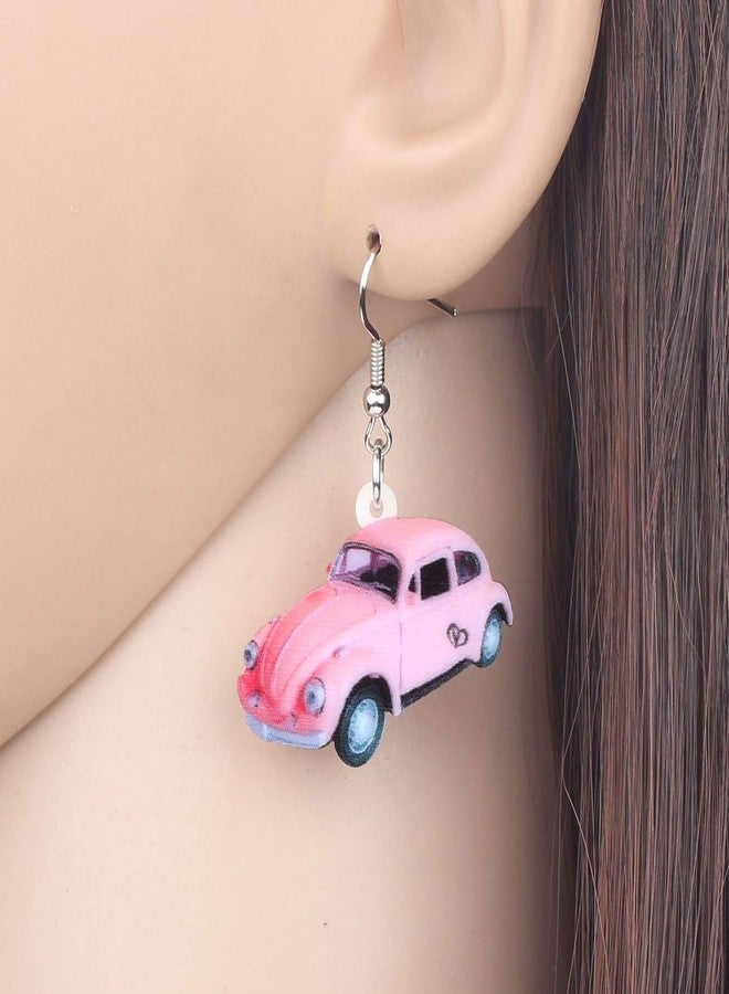 NEWEI Acrylic Novelty Classical Beetle Car Earrings Dangle Drop For Women Fashion Auto Ornamets Jewelry Charm Gift - Image 2