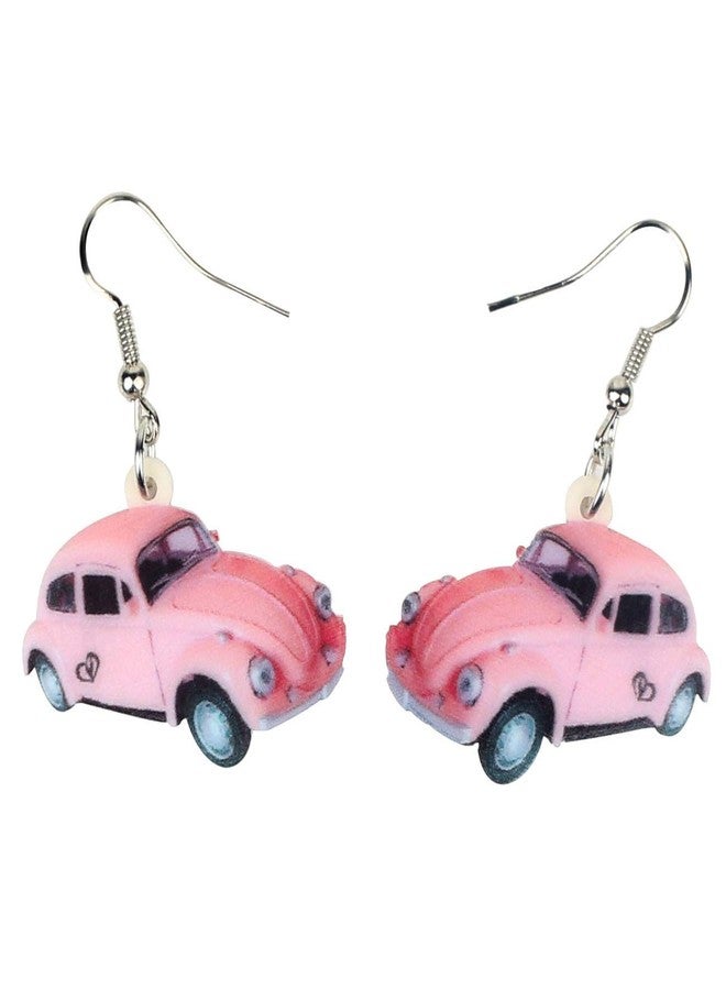 NEWEI Acrylic Novelty Classical Beetle Car Earrings Dangle Drop For Women Fashion Auto Ornamets Jewelry Charm Gift - Image 1