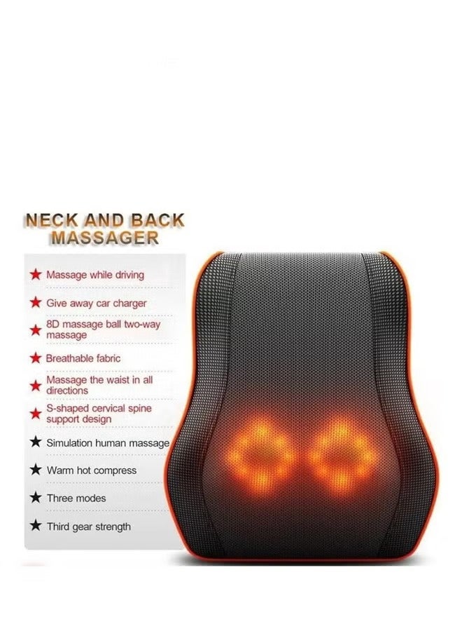 Snado Lumbar & Shoulder-Neck Massager | Cervical-Back-Waist Massage Pillow | Car & Home Lumbar Support | Multifunctional Full-Body Massage Pillow  - Image 1