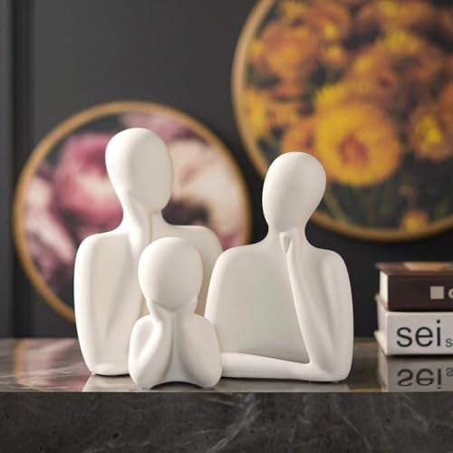 ascension Couple Sculptures Ceramic Romantic Family Figurine Decorative Showpiece for Valentine Gift Living Room House Warming Anniversary Birthday Office & Home Decor - Image 1