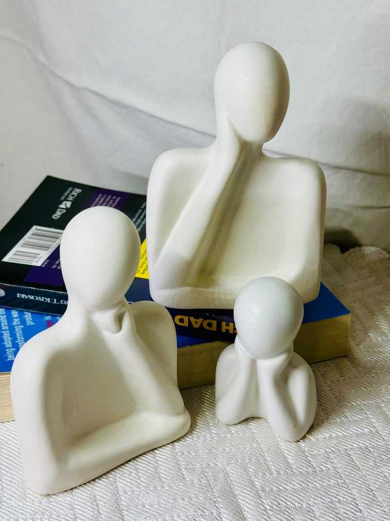 ascension Couple Sculptures Ceramic Romantic Family Figurine Decorative Showpiece for Valentine Gift Living Room House Warming Anniversary Birthday Office & Home Decor - Image 5