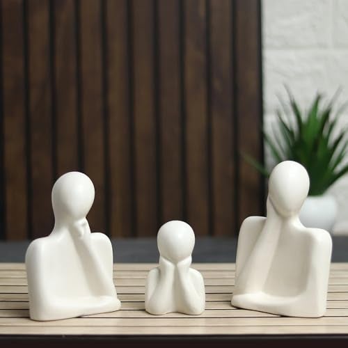 ascension Couple Sculptures Ceramic Romantic Family Figurine Decorative Showpiece for Valentine Gift Living Room House Warming Anniversary Birthday Office & Home Decor - Image 2