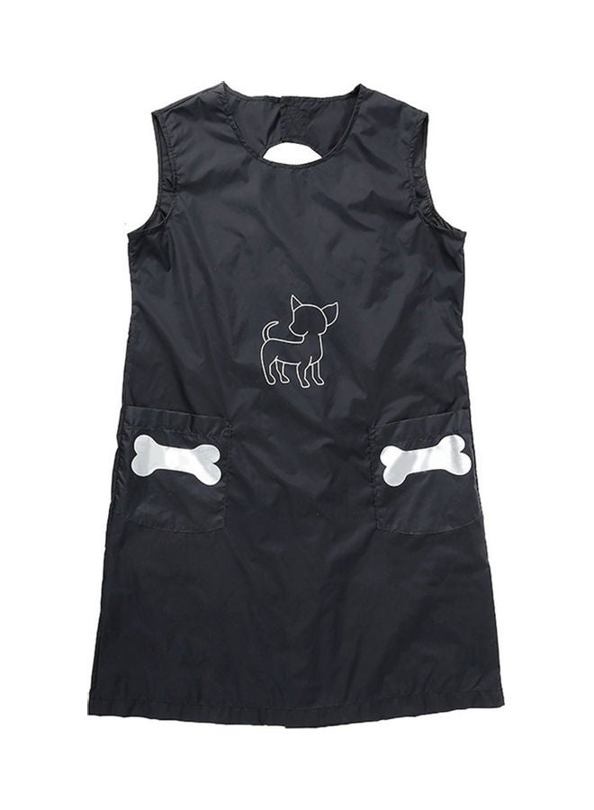 Loquat Anti Stick Hair Waterproof Nylon Grooming Apron with Pocket for Dog Cat Cleaning black 23*23*23cm - Image 1