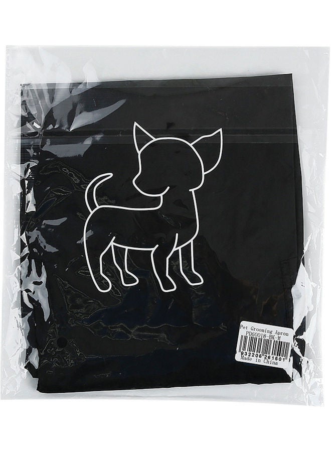 Loquat Anti Stick Hair Waterproof Nylon Grooming Apron with Pocket for Dog Cat Cleaning black 23*23*23cm - Image 4