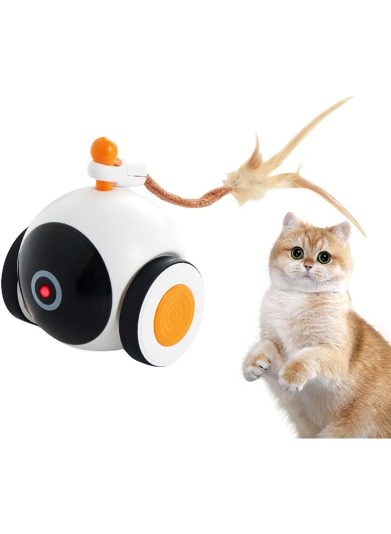 XVersion Interactive Electronic Cat Toy Ball with Feather | Motion-Activated Smart Rolling Toy, 360° Rotation, USB Rechargeable Automatic Indoor Exercise Toy for Cats - Image 1