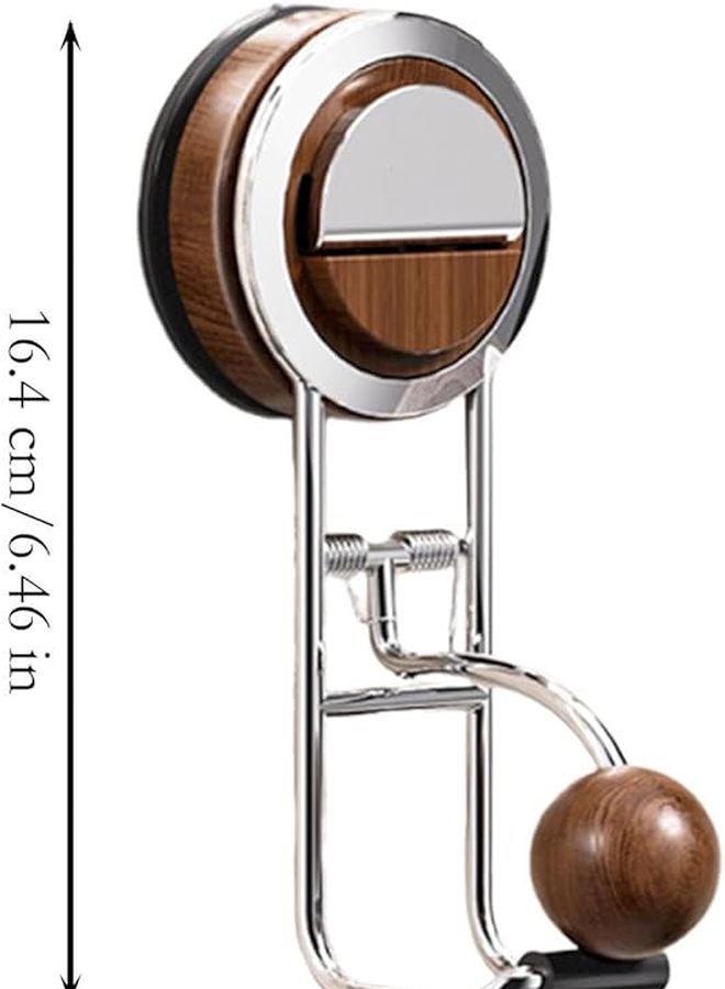 خطافات الفولاذ المقاوم للصدأ بلون الجوز مع كؤوس شفط قابلة للإزالة لتعليق المناشف والأدوات في الحمام - Image 4