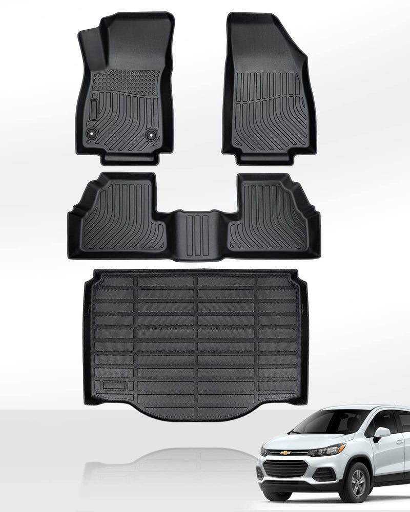 Floor Mats for Chevy Trax 20142023for Buick Encore 20132023 Not GX Front 2nd Seat Cargo Liner 4 Pcs 2014 2015 20162021 2022 2023 for Chevrolet Trax for Buick Encore All Weather Accessories