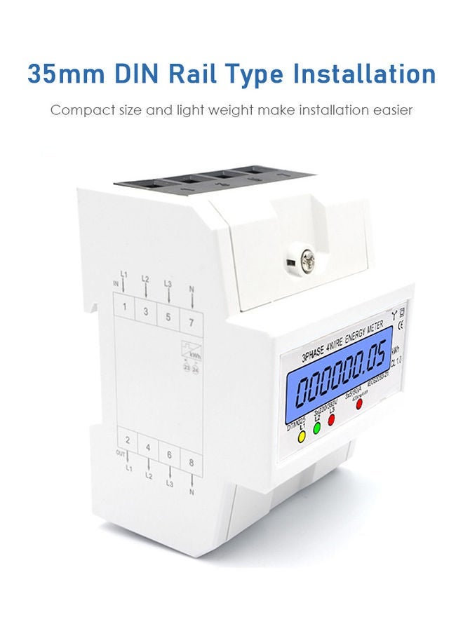 NIBEMINENT Digital Electric Power Meter With LCD Backlight Display White - Image 5