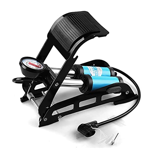 Styxon/Portable Floor Bike Pump with Pressure Gauge,Double Cylinder Foot Pump is Suitable for Bicycle, Motorcycle, Car, Ball and Other Inflatable Products,Floor Pump for Bike Tires - Image 1