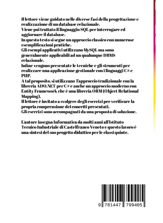 BASI DI DATI - PROGETTAZIONE, REALIZZAZIONE E PROGRAMMAZIONE: Appunti dalle lezioni per Tecnici Informatici - Image 2