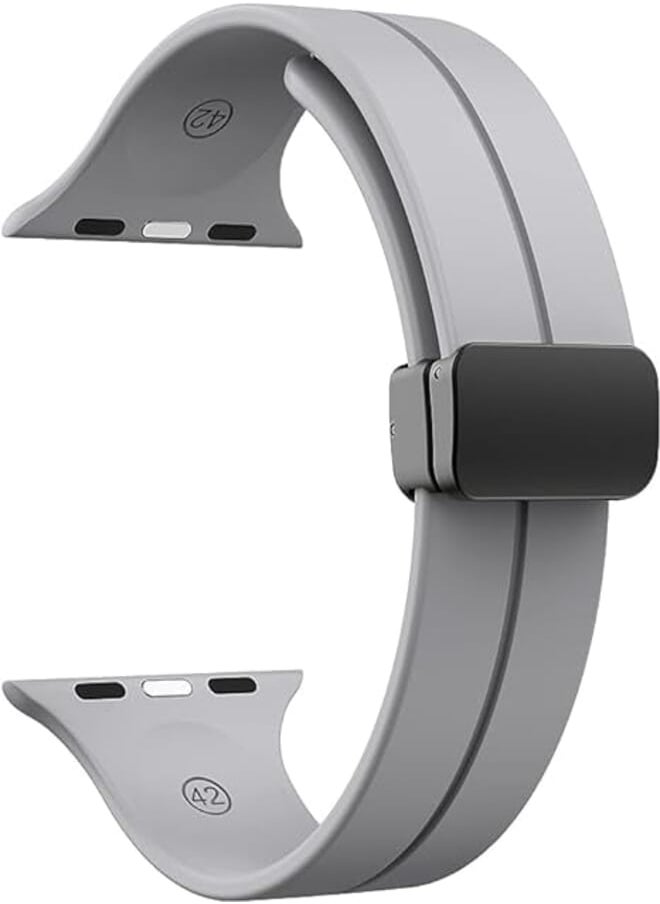 Generic - Magnetic Band for Apple Watch Ultra 49mm 45mm 44mm 42mm, Soft Silicone Sport Strap Men Women Compatible with iWatch Series 8/7/6/5/4/3/2/1 - Image 1