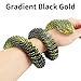 SUMLAND 3D Printed Snake3D Printed Animals24 Inch 3D Printed Fidget ToysArticulated Crystal AnacondaHome Office Executive Desk Decoration Black Gold - Image 4