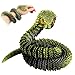 SUMLAND 3D Printed Snake3D Printed Animals24 Inch 3D Printed Fidget ToysArticulated Crystal AnacondaHome Office Executive Desk Decoration Black Gold - Image 2