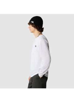 THE NORTH FACE M L/S Simple Dome Tee White T-Shirt  - Image 3