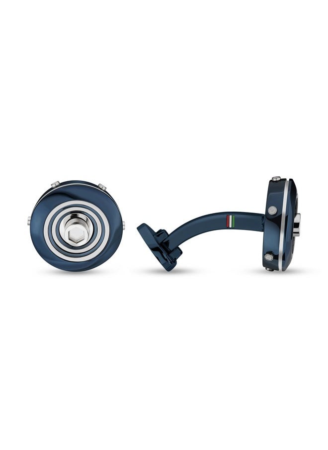 Ducati Corse - Speciale Silver and Blue Luxury Cufflinks For Men - Image 1