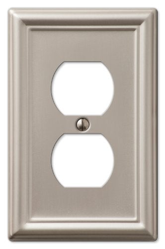 Amerelle 149DBN Chelsea Wallplate, 1 Duplex, Brushed Nickel - Image 1