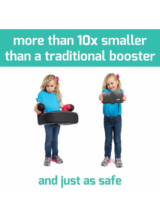 mifold New mifold Comfort Grab-and-go Car Booster Seat- 3X Thicker Cushion! Compact and Portable for Every Day and Carpooling, Travel, Taxis etc. Narrow and Lightweight car seat, Royal Purple - Image 3