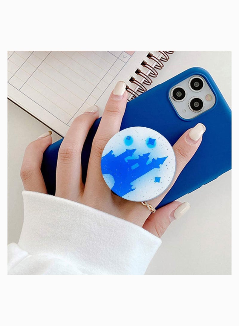 Y&D 10 Pieces Phone Grip Epoxy Resin Molds, Theme Badge 6 Pcs Circle Shaped Silicone On Top Molds with 4 Sockets for DIY Crafts Jewelry Making - Image 2